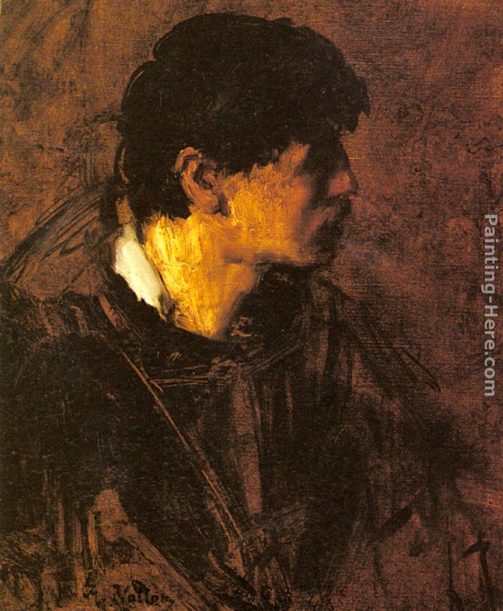 Portrait of a Man painting - Antoine Vollon Portrait of a Man art painting